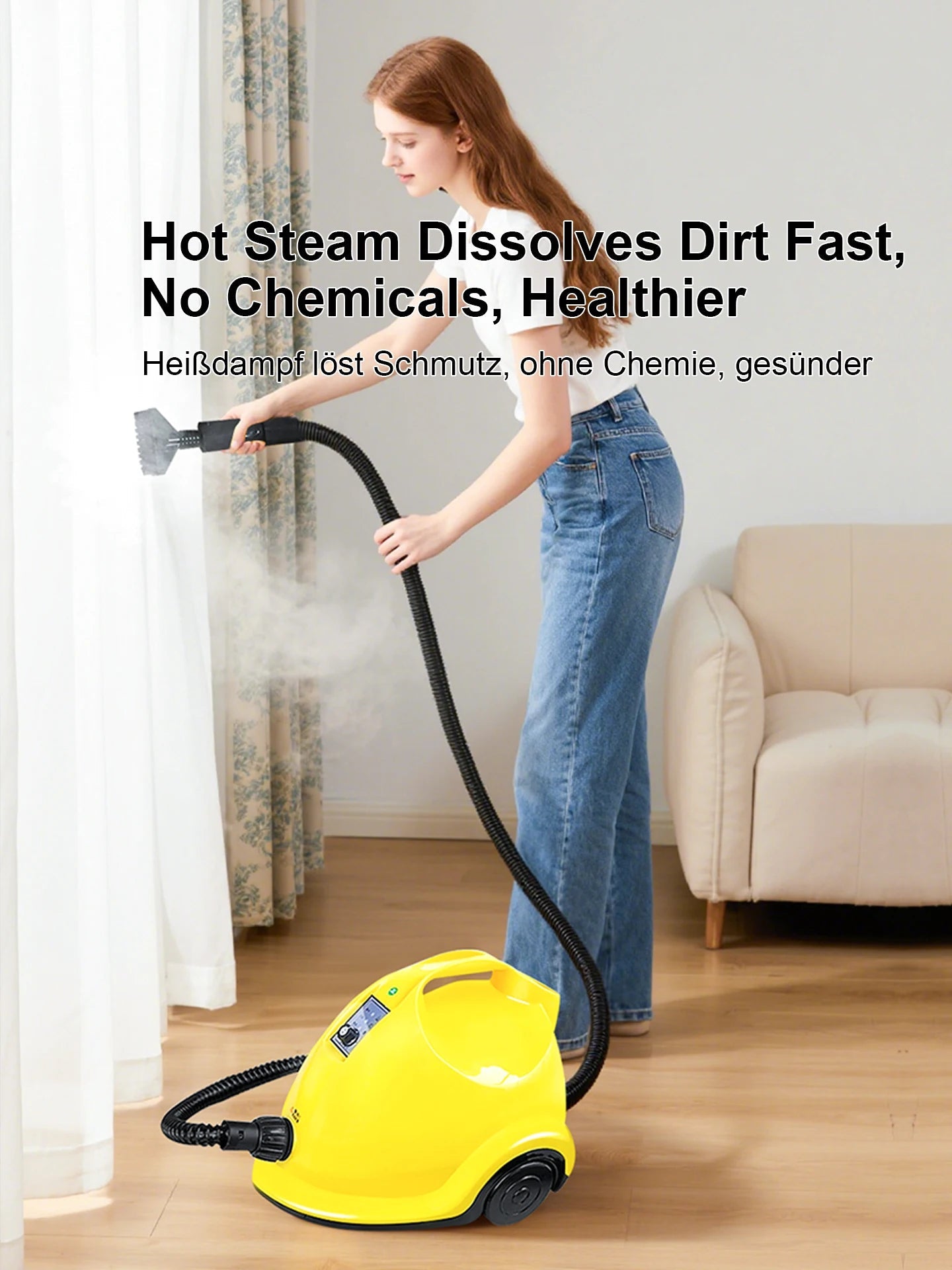 Professional Car Air Purifier High Temperature Steam Sterilization Fresh Air Home Instant Heating Steam Cleaner Car Household CM World