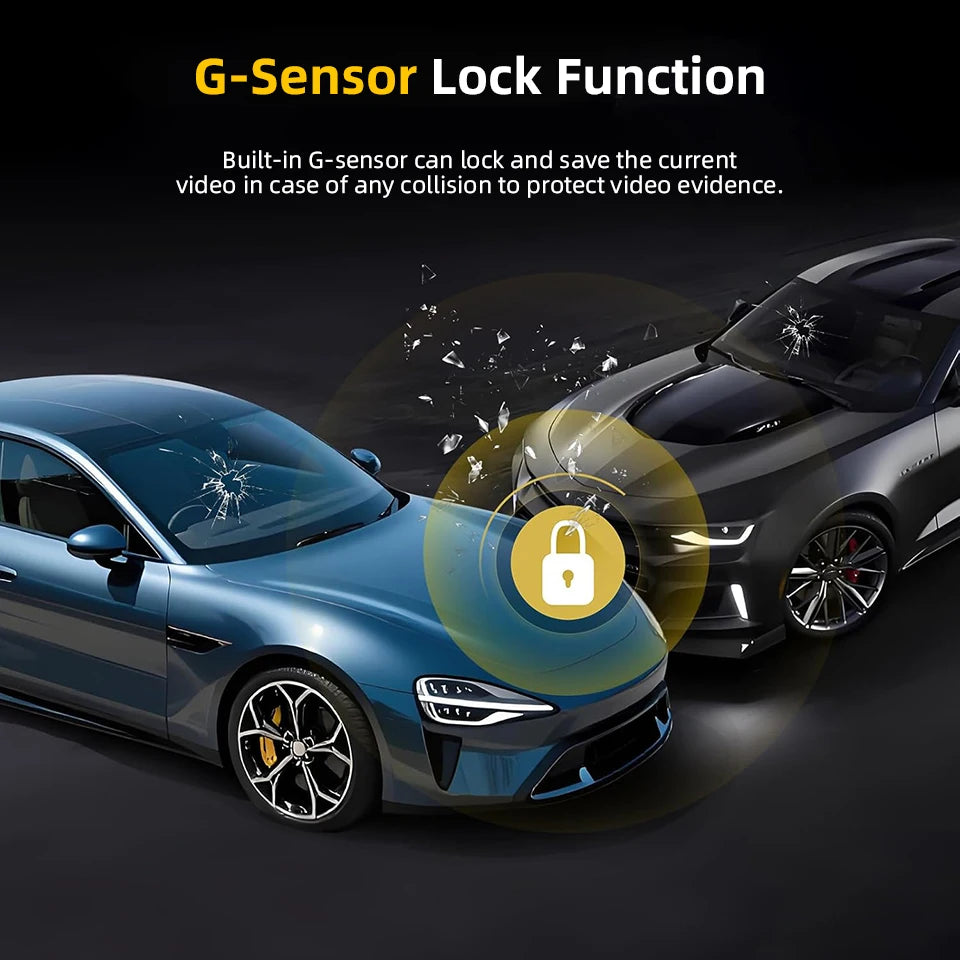Acceo 4K Dashcam WIFI GPS CAR Video Recorder Dual Lens Support 2.5K Rear Camera Night Vision 24H Parking Monitoring Black Box Car Mobile World