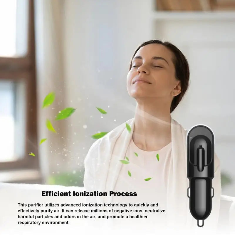 Auto Ionizer Car Air Purifier Portable Ionic Air Freshener Filter Quiet Desktop Air Purifier Auto Car Air Purification Filters CM World