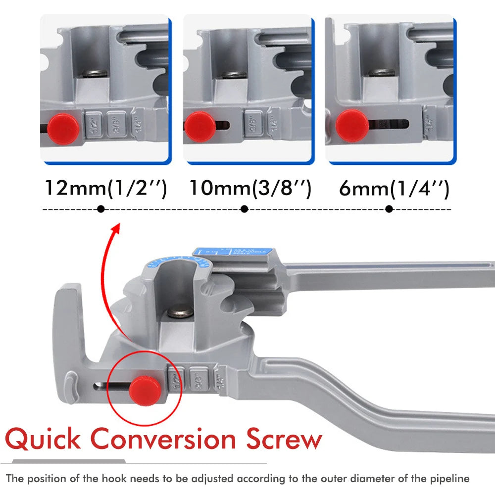 180 Degree Tube Bender 3-In-1 Small Multi-purpose Bender for Copper Pipe Aluminum Pipe Iron Pipe Stainless Steel Pipe CM World