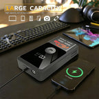 Smart Digital Display Jump Starter & Air Pump Combo Portable Electric Tire Inflator Emergency Car Booster with 12V Starter.