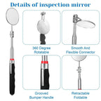 Endoscope Mirror High-definition Inspection Mirror 360 Swivel Adjustable Flexible Telescopic Mirror Round 82/50mm Detection Lens CM World