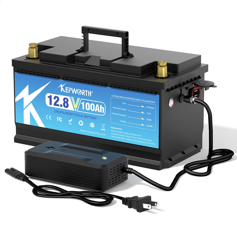12V 24V 100AH 120AH 300AH LiFePO4 Battery Built-in Bluetooth  BMS Lithium Power Batteries 6000 Cycles For RV Campers Golf Cart