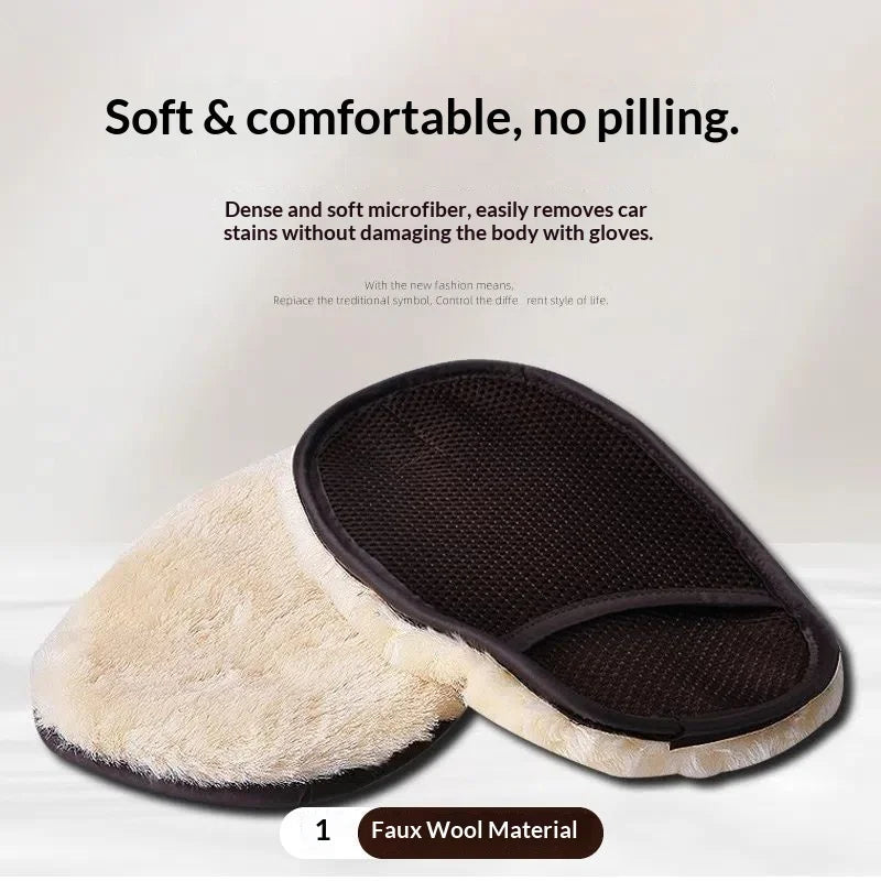 Thickened fleece gloves for car washing fleece cleaning gloves car maintenance waxing supplies cleaning tool gloves CM World