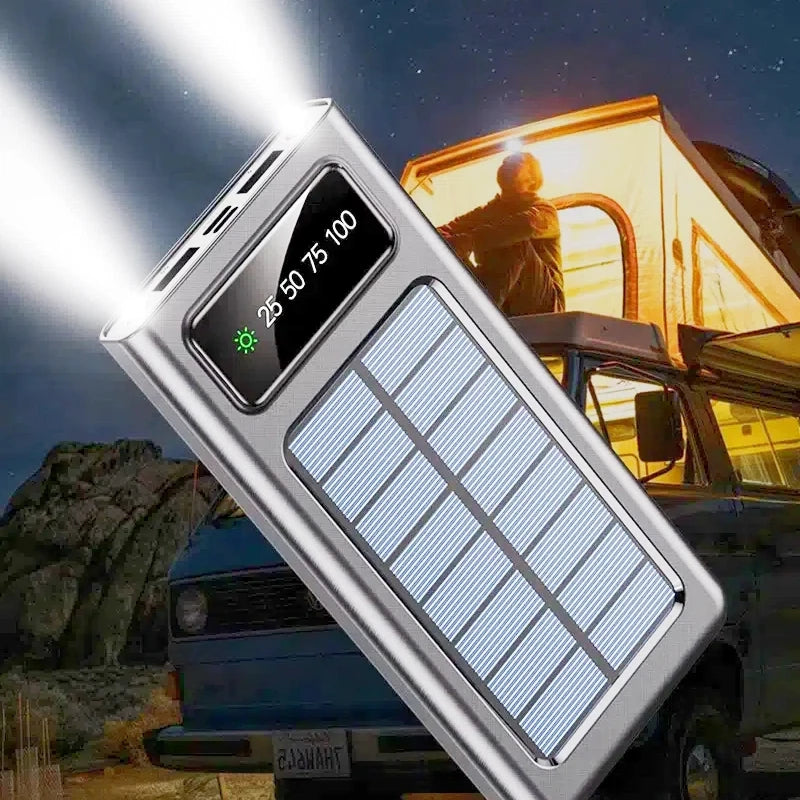 ONEPLUS 200000mAh Solar Power Bank Ultra Capacity USB Super Fast Charging USB  For iPhone Samsung Xiaomi Huawei Outdoor Power Car Mobile World