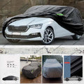 Car Cover for Skoda Scala 2019-2024 210D-PU Outdoor Full Car Covers All Weather Waterproof Windproof Sun Protection Car Mobile World