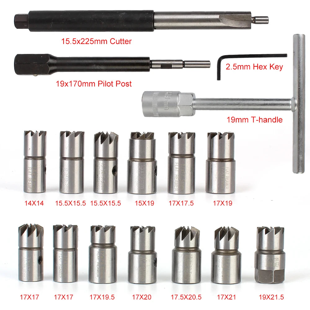 Car Diesel Injector Seat Cutter Set Oil Nozzle Reamer Carbon Remover Clean Kit Auto Repair Tool Automotive Accessories Universal CM World
