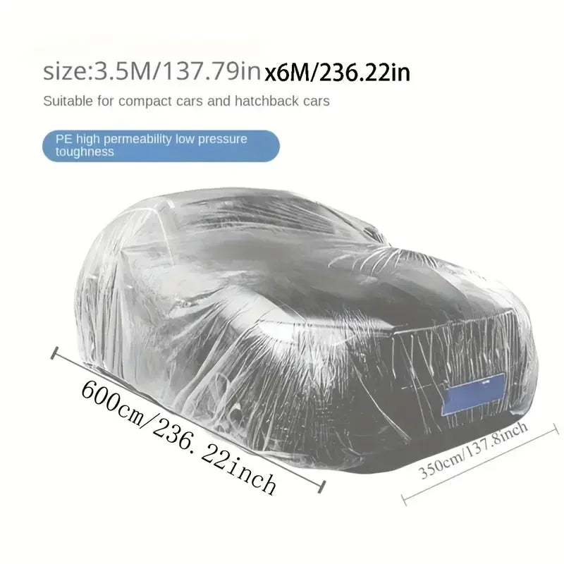 Rain proof, sun proof, sun shading, transparent disposable car clothes, full car cover, SUV dust cover, invisible rain cover