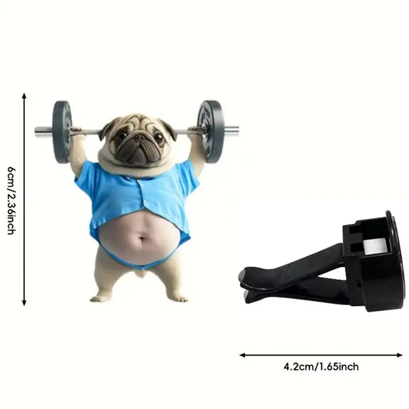 Vent Clips Air Freshener Decorative Car Fragrance Weightlifting Dog Shape Auto Aromatherapy Outlet Vent Perfume For Truck