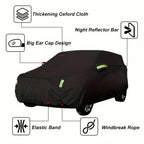 Car Cover Protection Outdoor Exterior Sun Snow UV Winter Summer SUV Sedan Auto Sunshade Dustproof Waterproof Black Silver