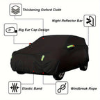 Car Cover Outdoor Protection Exterior Sun Snow UV Covers SUV Sedan Auto Sunshade Dustproof Waterproof Black Silver Car Mobile World