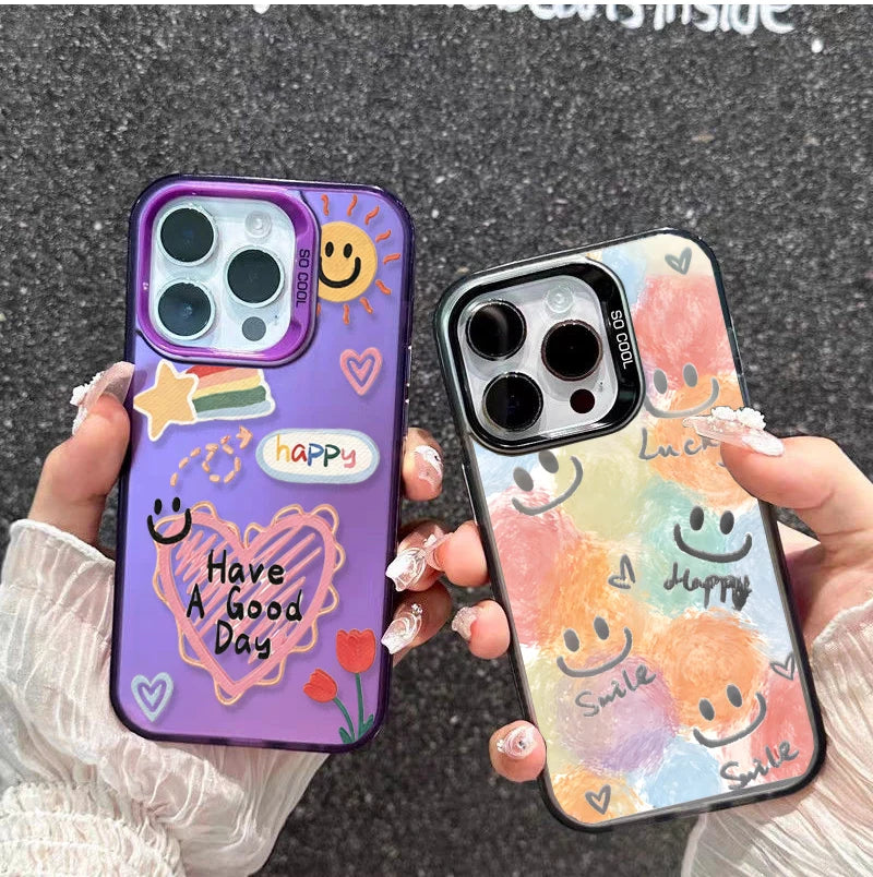 Sweet graffiti Smile Colorful Case For Realme C100 i C83 C75 C63 C61 C65 C53 C51 C55 16 PRO 15 14 Plus 12 13 promax Matte Cover