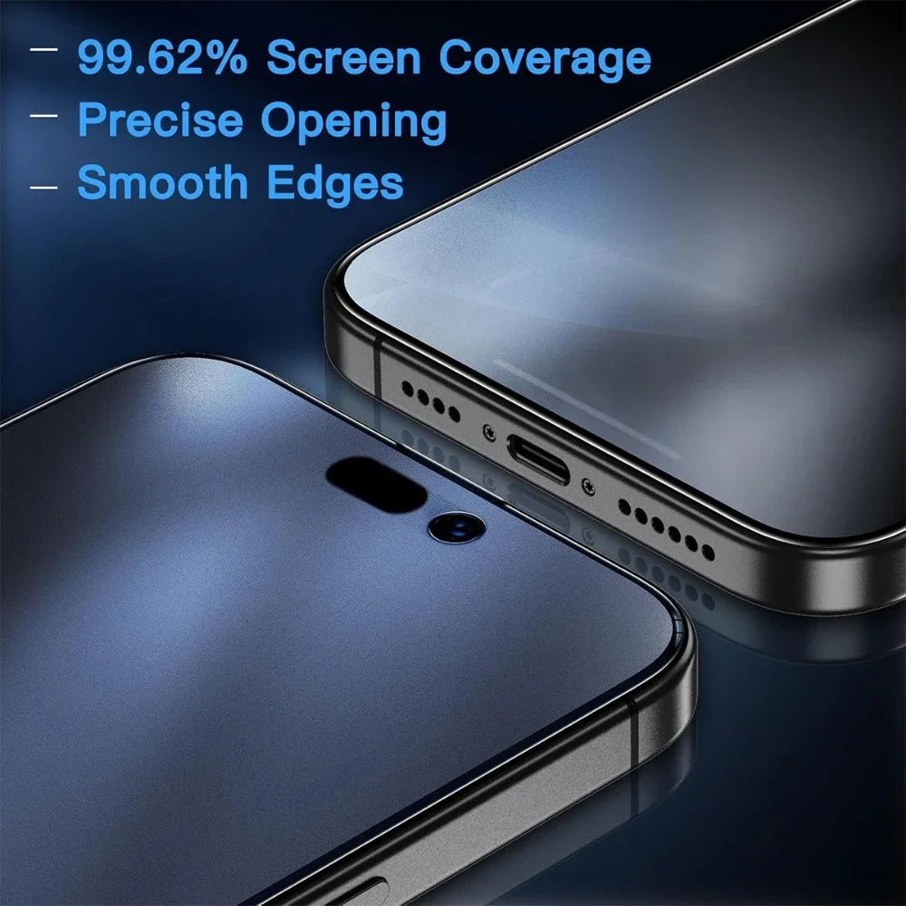 3-5Pcs For Apple iPhone 17 Pro Max Air 16 Plus 15 14 13 12 Mini 11 XS X XR Matte Anti-Spy Screen Protective Tempered Glass 9H