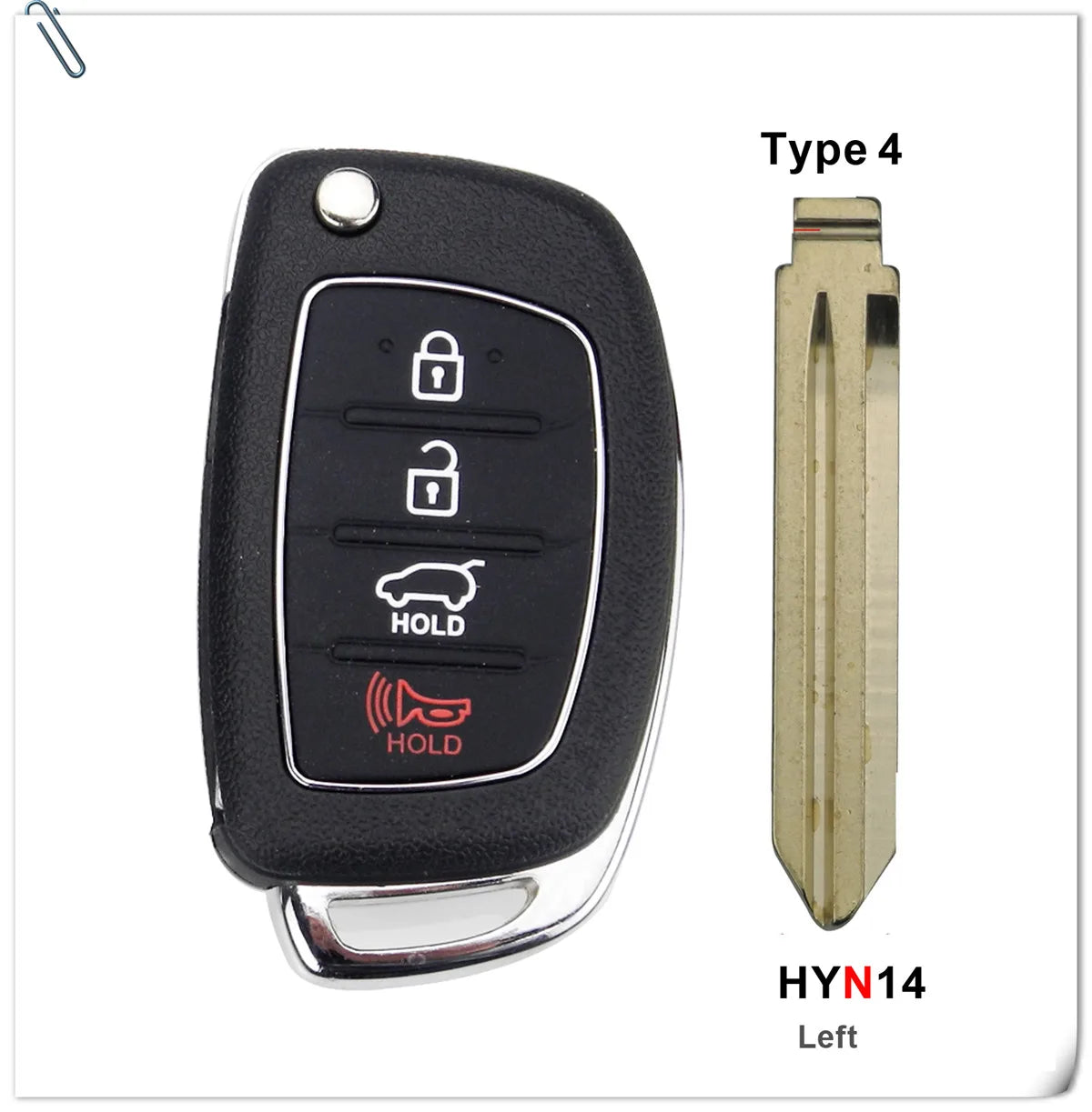 10pcs Shell Flip Remote Key Case Fob 4 Button For Hyundai Mistra Santa Fe Sonata Tucson Accent I30 I40 IX45 TOY40/TOY20R/HYN14 CM World
