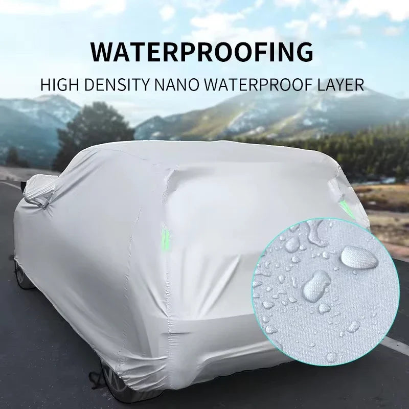 Outdoor Full Car Cover For Hyundai Tucson with Reflective Strips Waterproof Snowproof Dustproof UV Protection Auto Accessories Car Mobile World