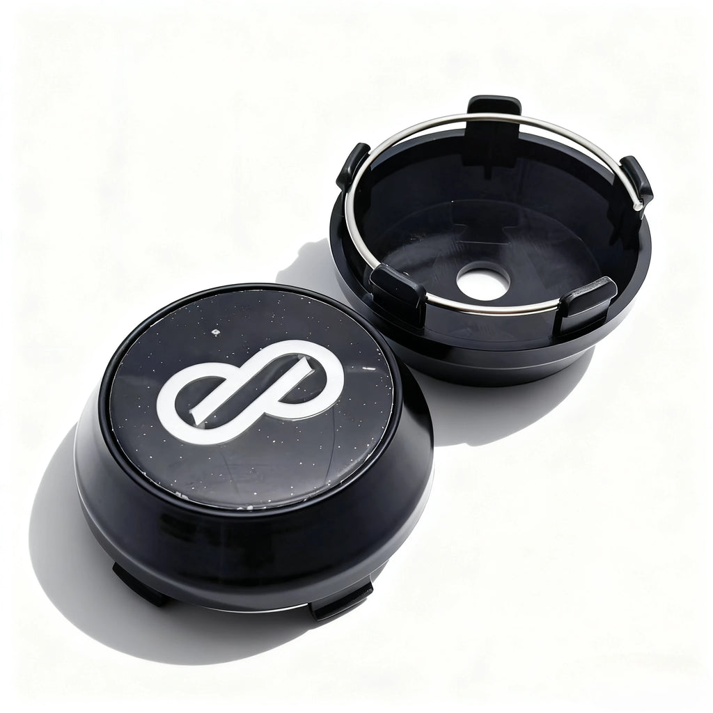 4pcs JDM Black Silver ENKEI Logo Emblem Car Wheel Center Caps OD 60MM 56MM Wheels Hub High Cap Rim Hubcaps Cover Car Accessories