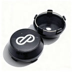 4pcs JDM Black Silver ENKEI Logo Emblem Car Wheel Center Caps OD 60MM 56MM Wheels Hub High Cap Rim Hubcaps Cover Car Accessories