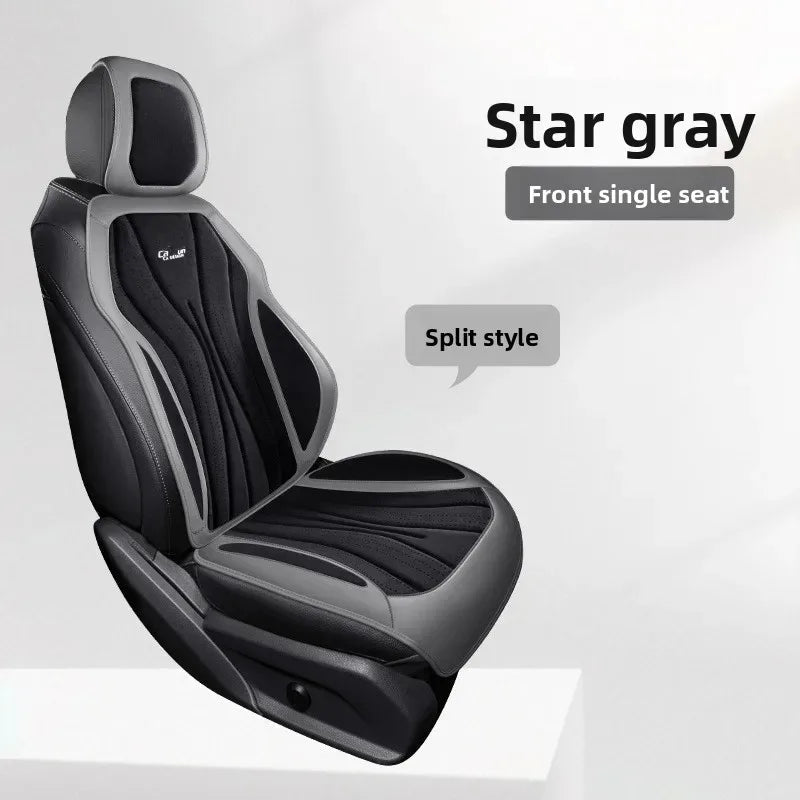Luxury Suede Leather Car Seat Cover Full Set Non Slip Seat Cushion Car Accessories Interior Universal Car Seat Protective Covers CM World