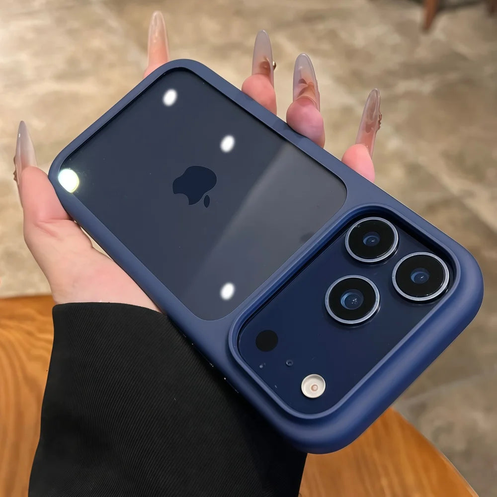 Intelligent Camera Touch Button Crystal Clear Phone Case for iPhone 17 Pro Max 17 Pro 17 Air Transparent Shockproof Cover Funda Car Mobile World