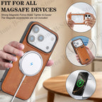 2 In 1 Leather Flip Case for Iphone 18 17 Promax 16 Pro Max 15 Plus 14 13 12 17E 16E Magnetic Cash Card Holder Wallet Phone Case