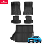 Smabee Left Hand Drive for Ford Mustang 2015-2024 Suitable with Subwoofer Car Floor Mats Cargo Liner Trunk Pad TPE Accessories