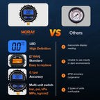Moray ME266P NPT1/4 Battery Powered High Quality Car Truck Motorcycle Oil Pressure Sensor with Tire Air Digital Pressure Gauge