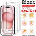 2~4PCS Screen Protector For iPhone 17 16 Pro Max Tempered Glass For iPhone 17e 16e 15 14 13 12 11 Pro Max Phone Film iPhone17 Car Mobile World