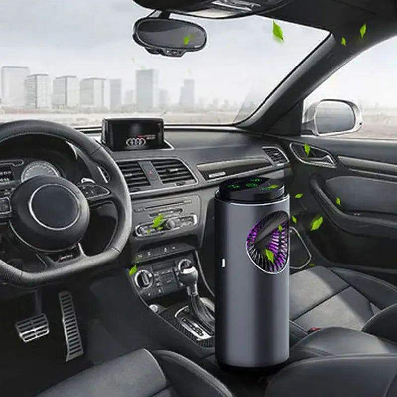 Car Air Purifier Cleaner with Ozone Generator Negative Ion Fragrance Air Freshener UVC Sanitizing Machine for Vehicle Interior