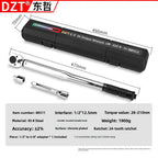 1/2" Drive High-Precision Torque Wrench 28-210Nm - Chrome Plated Adjustable for Bicycle Maintenance CM World