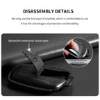 Leather Car Key Case Cover For Touareg 2019 2020 2021 2022 2023 2024 2025 2026 Key Protection Garnish Accessories