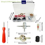 33Pcs Durable Tire Valve Core Remover Tool Slotted Handle for Car Bicycle Repair Professional Auto Garage Maintenance Accessory