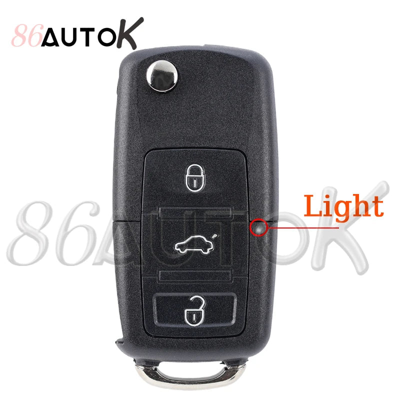Car Key Fob for VW for Volkswagen Golf Mk6 Tiguan Passat CC For SEAT For Skoda Octavia Blade HU66 Key Shell Housing Car Key Case CM World