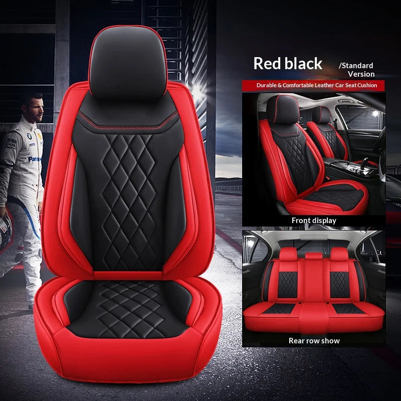 Universal Five-Seater Car Seat Covers Premium Leather Four Seasons Suitable for Most Cars SUVs Off-Road Vehicles CM World