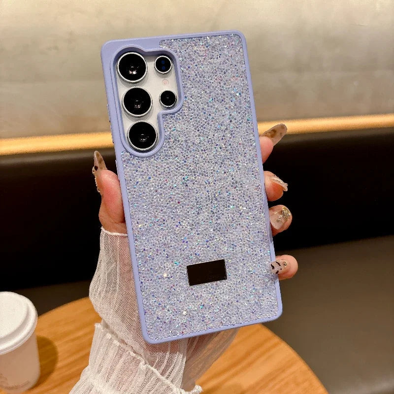 Trend Bling Glitter Diamond Case for Samsung Galaxy S26 S25 S24 S23 Plus Ultra Rhinestone Shockproof Hard Back Protective Cover Car Mobile World