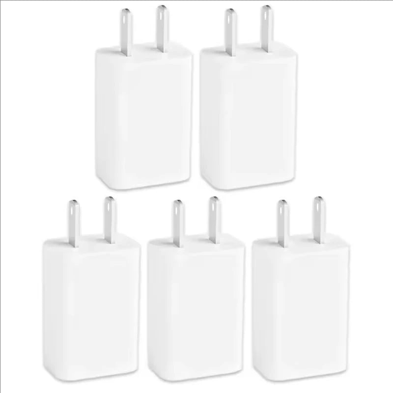 USB Wall Charger USB-A 5V 1A AC Power Adapter US Plug for iPhone 16 Samsung Xiaomi Console Camera Travel Charging Phone Adapters