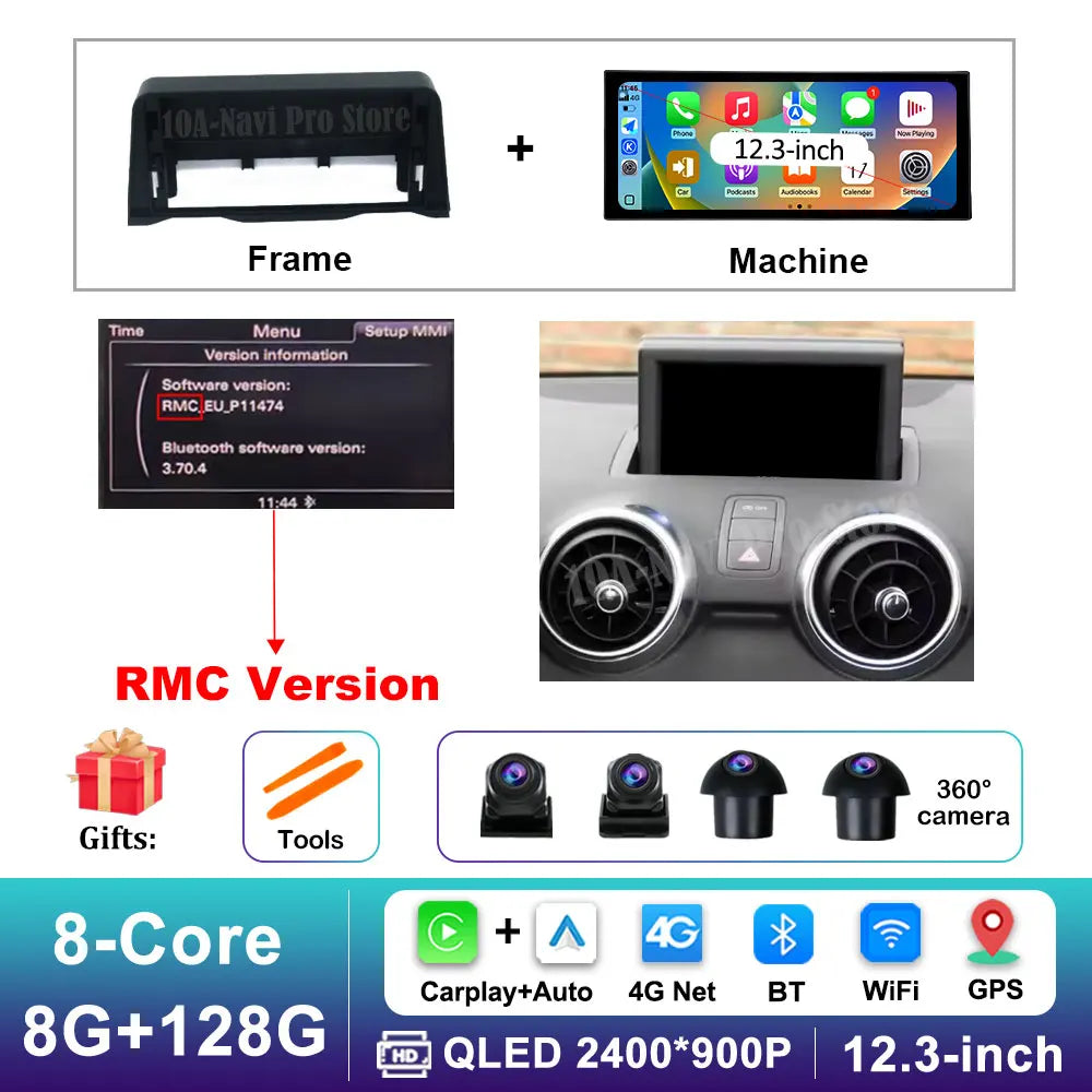 Car Video Multimedia player Stereo for Audi A1 2013 - 2018 Android 16 Wireless Carplay WiFi Auto Accessories GPS Navigation BT CM World