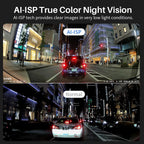 4K Dash Cam Front and Rear KAWA D11 WiFi Camera Car DVR GPS Video Recorder AI-ISP Color Night Vision Motion Detect Auto Dashcam Car Mobile World