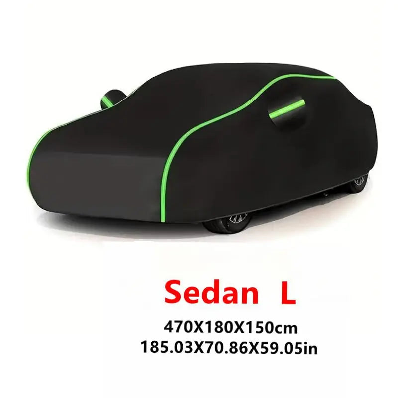 Universal Car Covers With Reflective Strip Fit For Audi Mercedes Benz Volkswagen Mazda And So On Black Car Cover Dust-proof Snow Car Mobile World