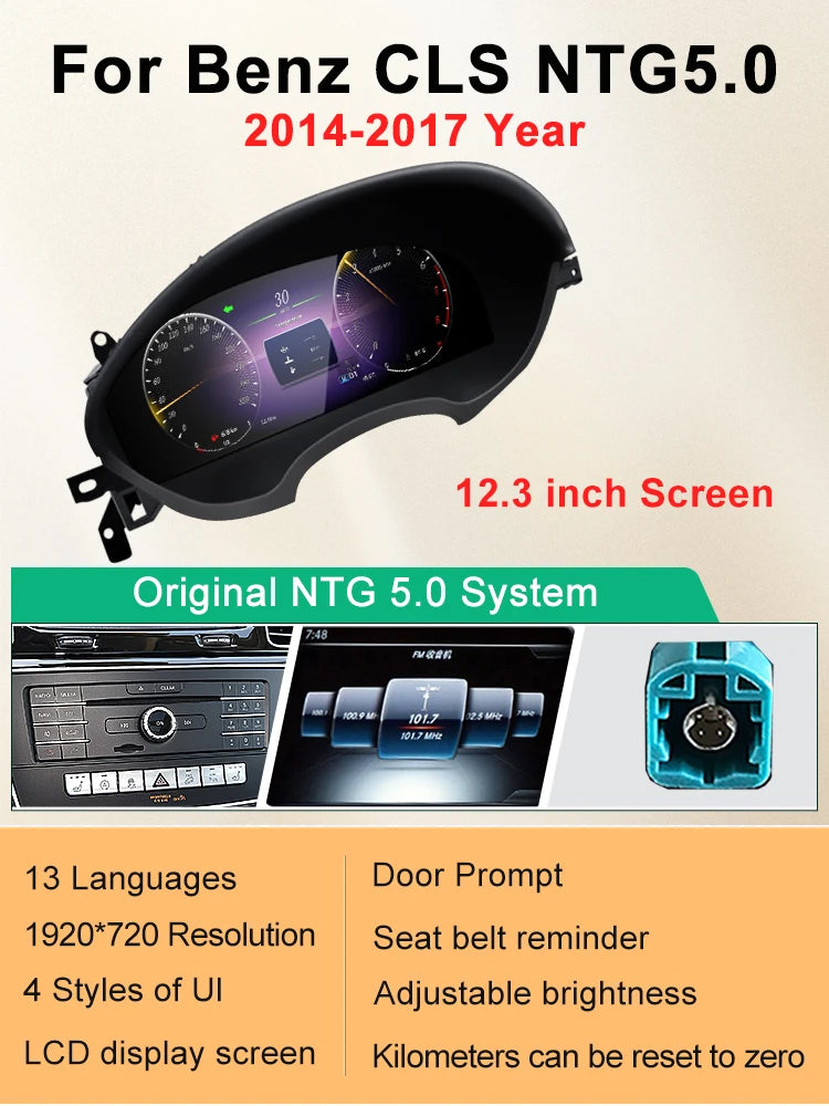 STWEI 2024 New Lcd Digital Dashboard Cluster Digital Speedometer For Mercedes Benz A Class W176 GLA CLA  C117 GLC W205 W212 W207 CM World