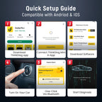 Lifetime Free Update THINKCAR BD6 obd2 Scanner Bluetooth,  All System Diagnostic Tool 5  Reset for 120 Car Brands iOS & Android Car Mobile World