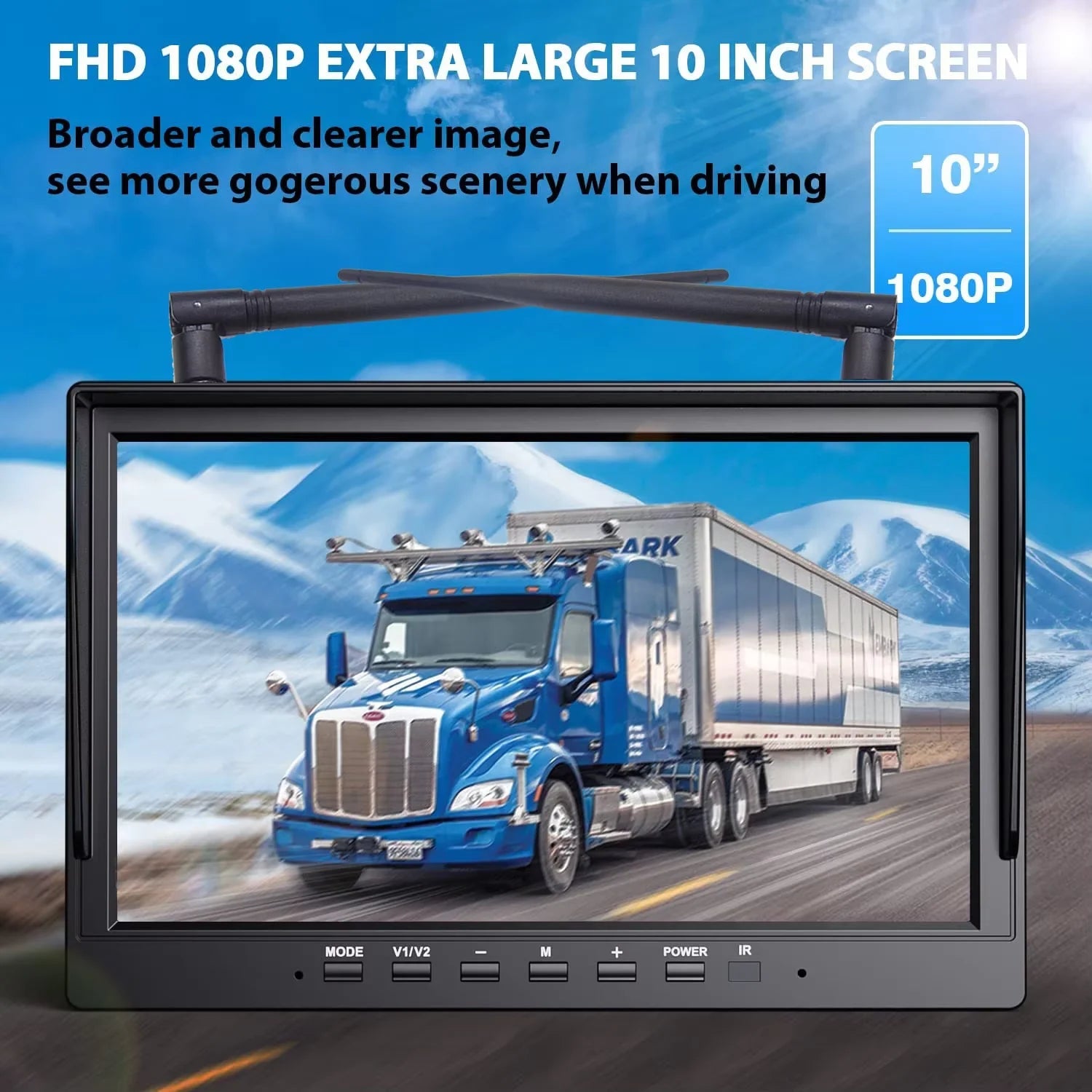 Lastbus Digital Wireless Tower Crane 30x Zoom Monitoring Camera Car Reversing 10.1" Quad DVR Monitor kits For Tower Crane Car Mobile World