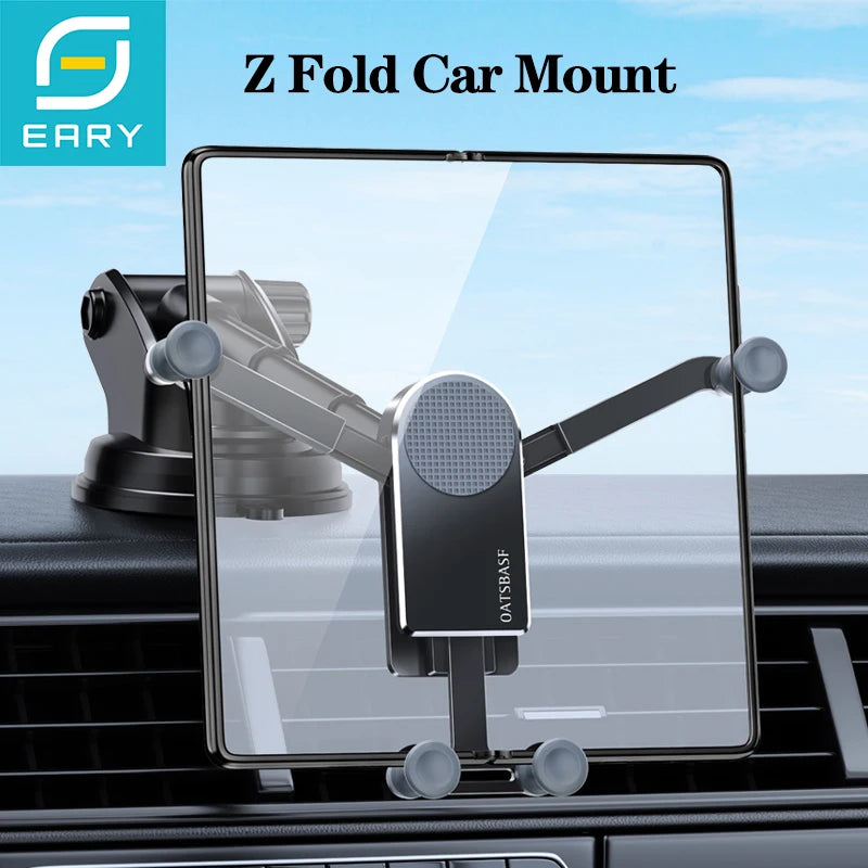 Eary for Z fold 7 6 5 Car Phone Holder Stand Mount Dashboard Suction Cup Bracket With 360°Rotate for Samsung S25 iPhone Xiaomi CM World