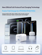 Anker Zolo 30W GaN Fast Charger Type C PD Charger With C to C Cable Portable USB C Quick Charger For iPhone iPad MacBook AirPods