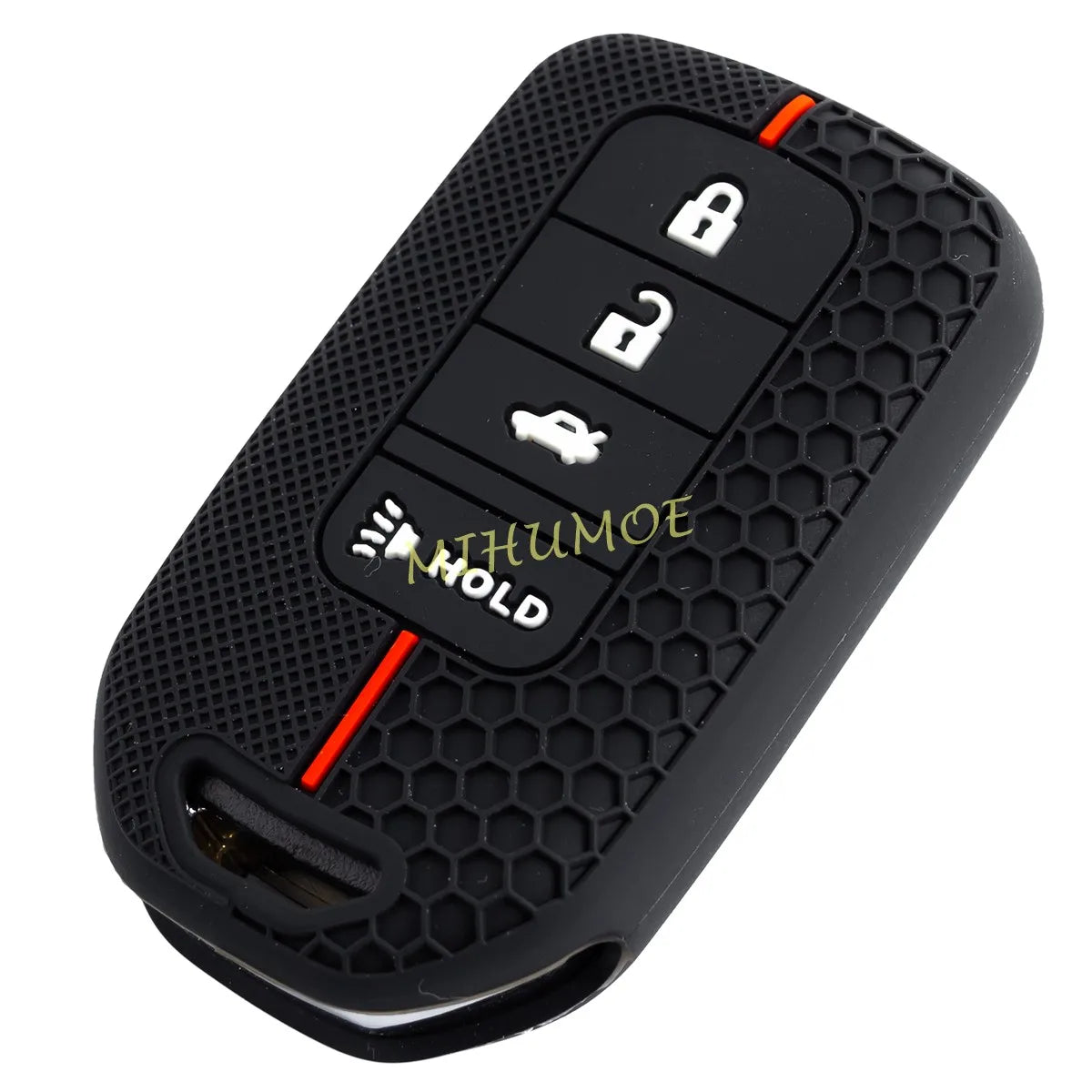 Silicone Car 4 Buttons Key Case Chain Cover Protection For Honda Accord Civic CR-V HR-V Fit Pilot Insight 2019 2020 2021 2022 CM World