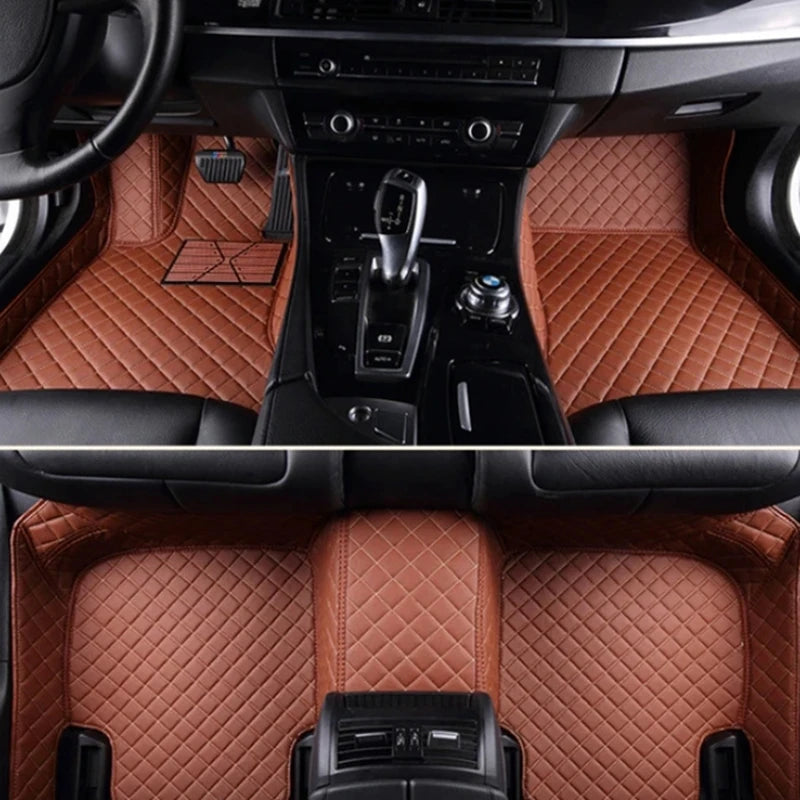 Custom Car Floor Mats Anti-slip Wear Microfiber Leather For Citroen C2 Auto Carpets Foot Coche Accessories