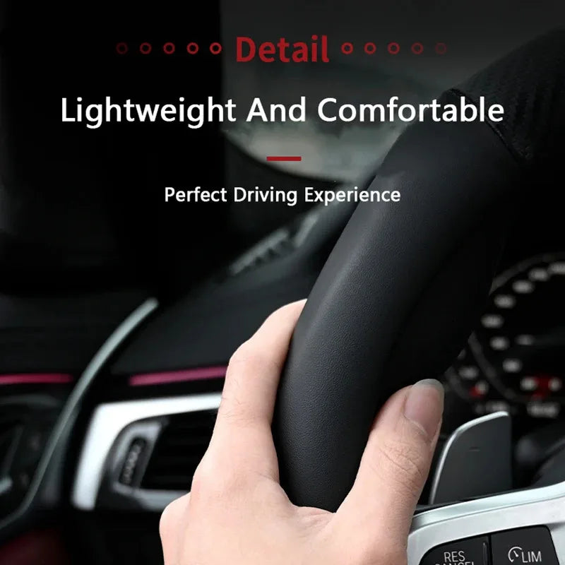Car Carbon Fiber Steering Wheel Cover For Renault Scenic Clio Laguna 2 3 4 5 KangooFluence Megane Trafic Talisman Twingo Kaptur CM World