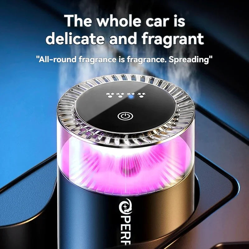 Smart Car Air Freshener Rechargeable Car Aroma Diffuser Cloud Mist with RGB Light for Automotive Interior CM World