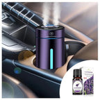 Smart Car Air Freshener with Humidifier Purple Essential Oil Diffuser Auto On/Off 3 Mode Adjustable for Car Interior CM World