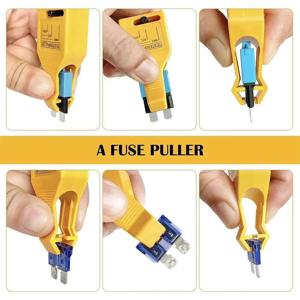 2 in 1 Car Fuse Tester Puller Tool, Portable Automotive Blade Fuse Checker with LED Indicator, Fuse Removal Tool for Auto Repair