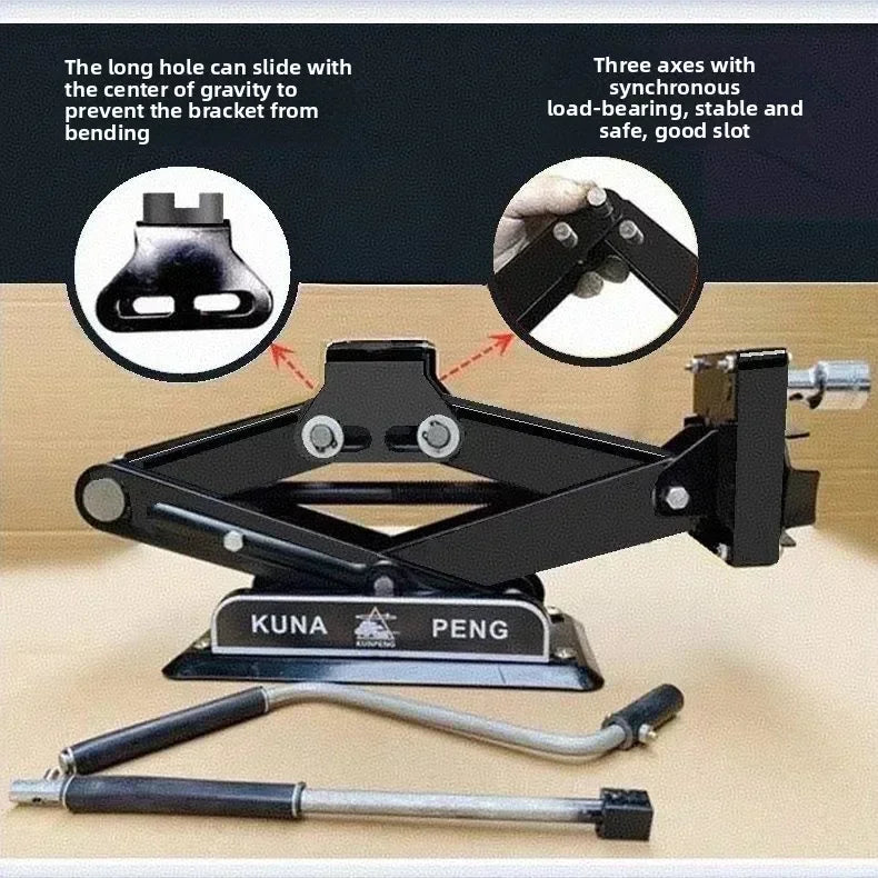 Durable  Electric Jack Hand Crank Multi-function Tire Change Lifting Tool Labor-saving Jack for Horizontal Car